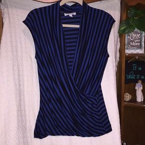 Striped Wrap Top
